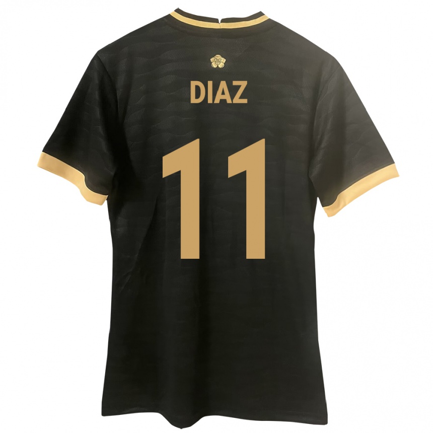 Mujer Fútbol Camiseta Panamá Ismael Díaz #11 Negro 2ª Equipación 24-26 Perú