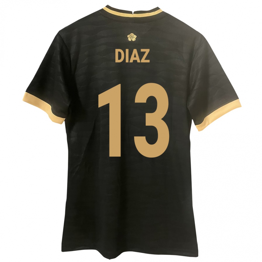 Mujer Fútbol Camiseta Panamá Érick Díaz #13 Negro 2ª Equipación 24-26 Perú