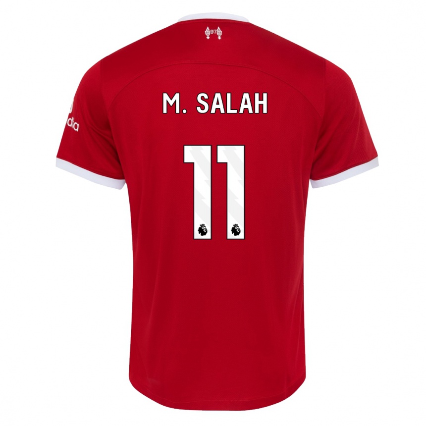 Niño Fútbol Camiseta Mohamed Salah #11 Rojo 1ª Equipación 2023/24 Perú