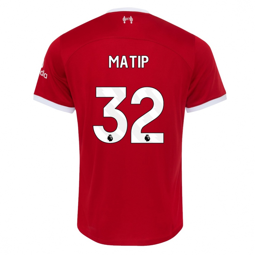 Niño Fútbol Camiseta Joel Matip #32 Rojo 1ª Equipación 2023/24 Perú