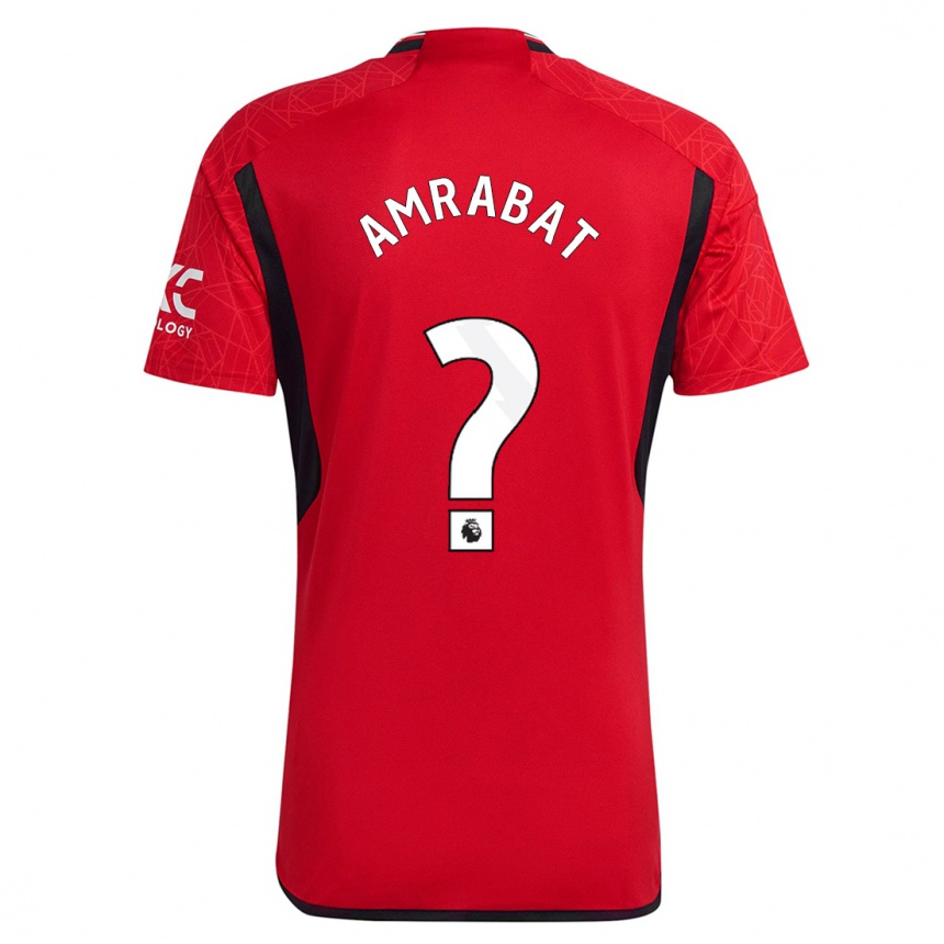 Niño Fútbol Camiseta Sofyan Amrabat #0 Rojo 1ª Equipación 2023/24 Perú