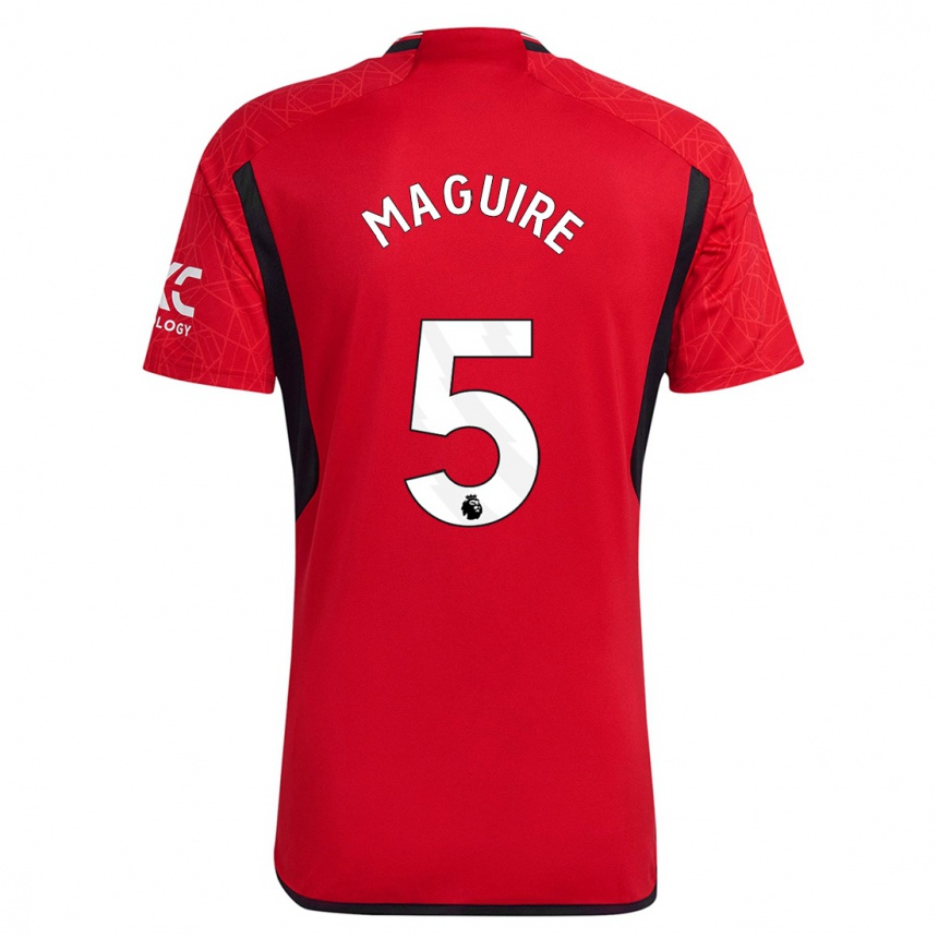 Niño Fútbol Camiseta Harry Maguire #5 Rojo 1ª Equipación 2023/24 Perú