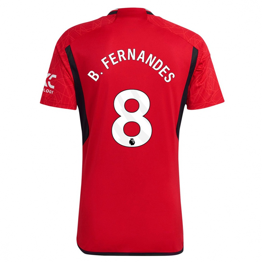 Niño Fútbol Camiseta Bruno Fernandes #8 Rojo 1ª Equipación 2023/24 Perú