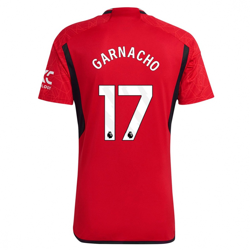 Niño Fútbol Camiseta Alejandro Garnacho #17 Rojo 1ª Equipación 2023/24 Perú