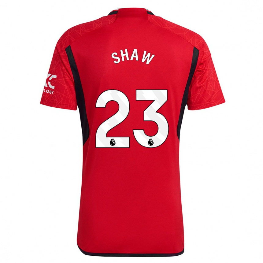 Niño Fútbol Camiseta Luke Shaw #23 Rojo 1ª Equipación 2023/24 Perú