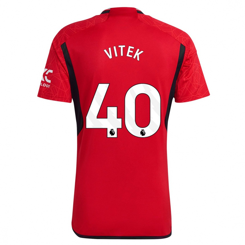 Niño Fútbol Camiseta Radek Vitek #40 Rojo 1ª Equipación 2023/24 Perú