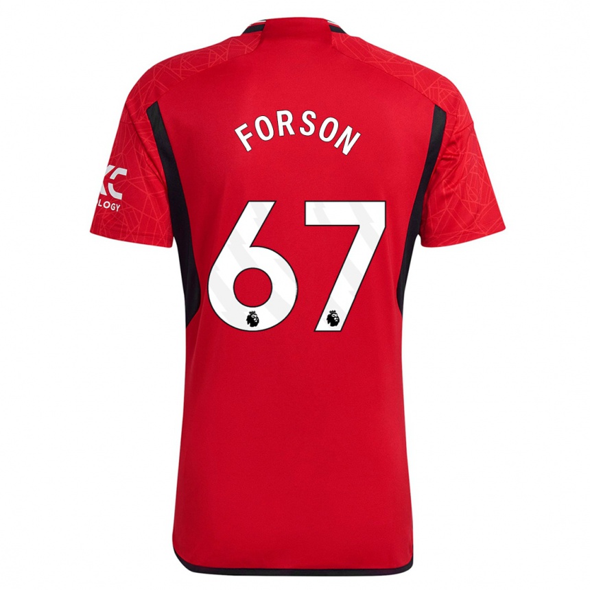 Niño Fútbol Camiseta Omari Forson #67 Rojo 1ª Equipación 2023/24 Perú