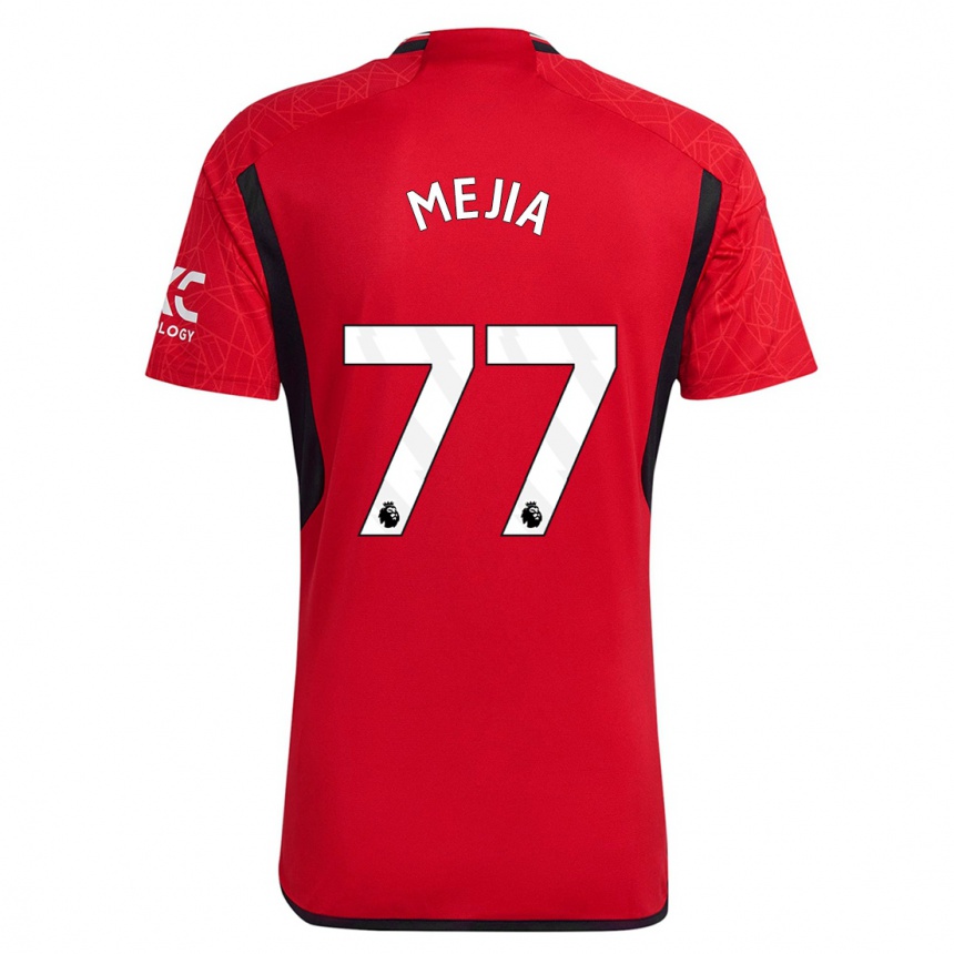 Niño Fútbol Camiseta Mateo Mejia #77 Rojo 1ª Equipación 2023/24 Perú