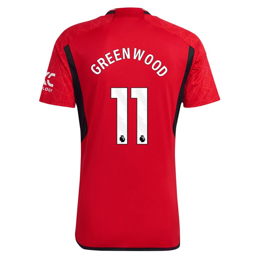 Niño Fútbol Camiseta Mason Greenwood #11 Rojo 1ª Equipación 2023/24 Perú