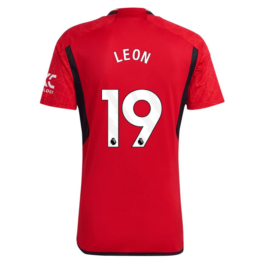 Niño Fútbol Camiseta Adriana Leon #19 Rojo 1ª Equipación 2023/24 Perú