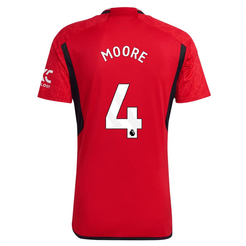 Niño Fútbol Camiseta Jade Moore #4 Rojo 1ª Equipación 2023/24 Perú