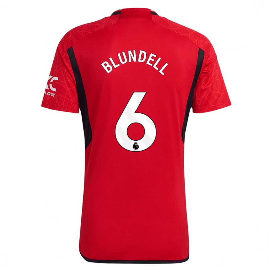 Niño Fútbol Camiseta Hannah Blundell #6 Rojo 1ª Equipación 2023/24 Perú