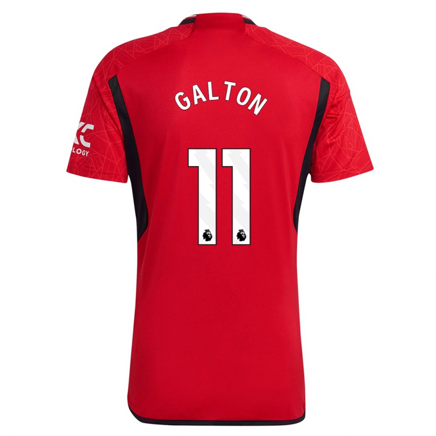 Niño Fútbol Camiseta Leah Galton #11 Rojo 1ª Equipación 2023/24 Perú