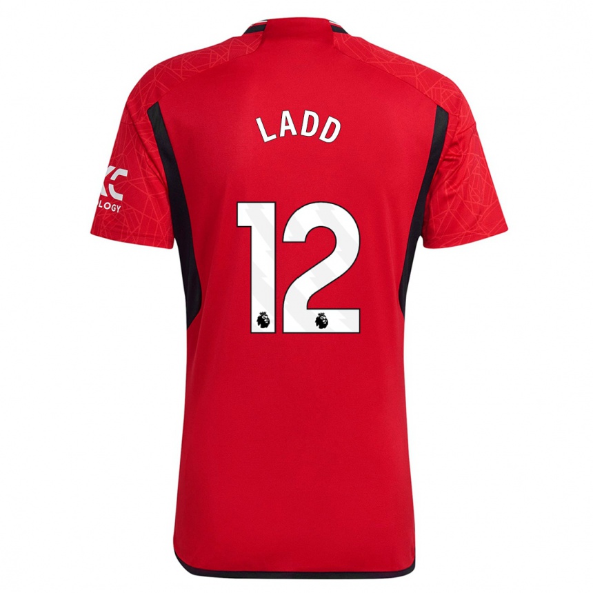 Niño Fútbol Camiseta Hayley Ladd #12 Rojo 1ª Equipación 2023/24 Perú