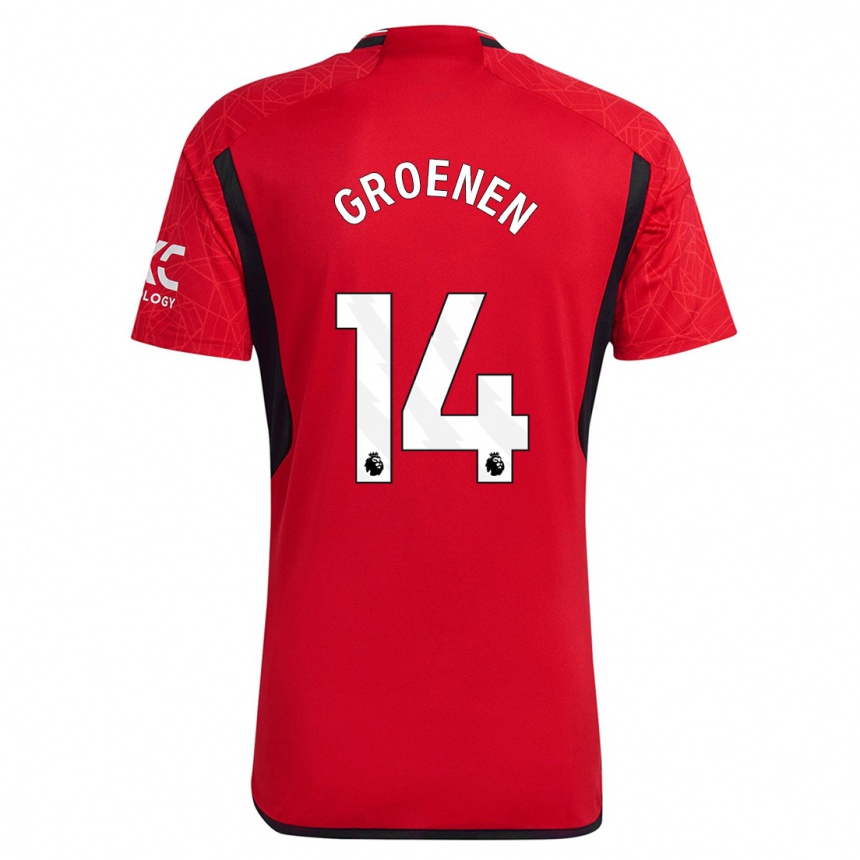 Niño Fútbol Camiseta Jackie Groenen #14 Rojo 1ª Equipación 2023/24 Perú