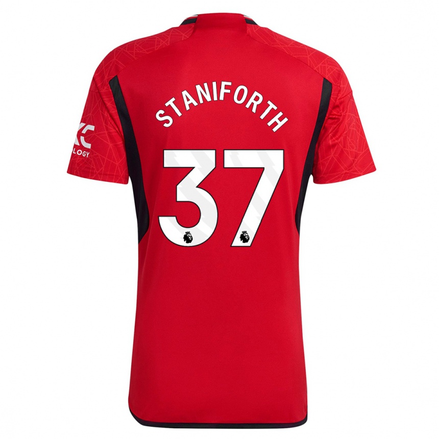 Niño Fútbol Camiseta Lucy Staniforth #37 Rojo 1ª Equipación 2023/24 Perú