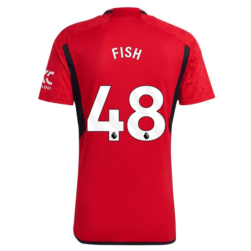 Niño Fútbol Camiseta Will Fish #48 Rojo 1ª Equipación 2023/24 Perú