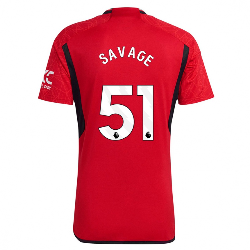 Niño Fútbol Camiseta Charlie Savage #51 Rojo 1ª Equipación 2023/24 Perú