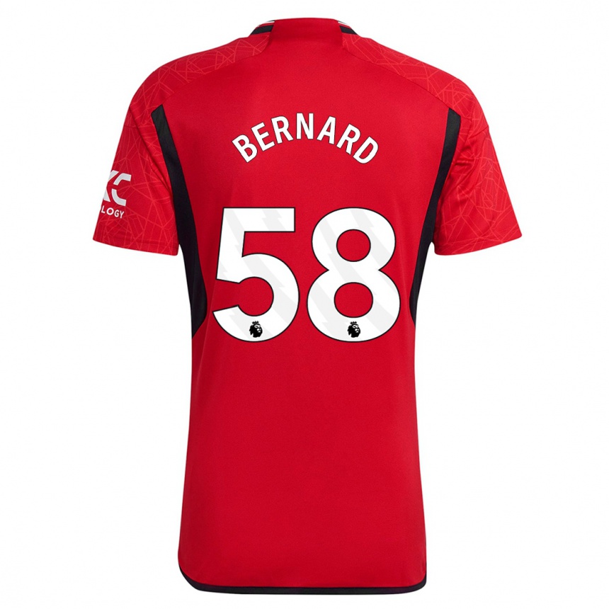 Niño Fútbol Camiseta Bernard #58 Rojo 1ª Equipación 2023/24 Perú