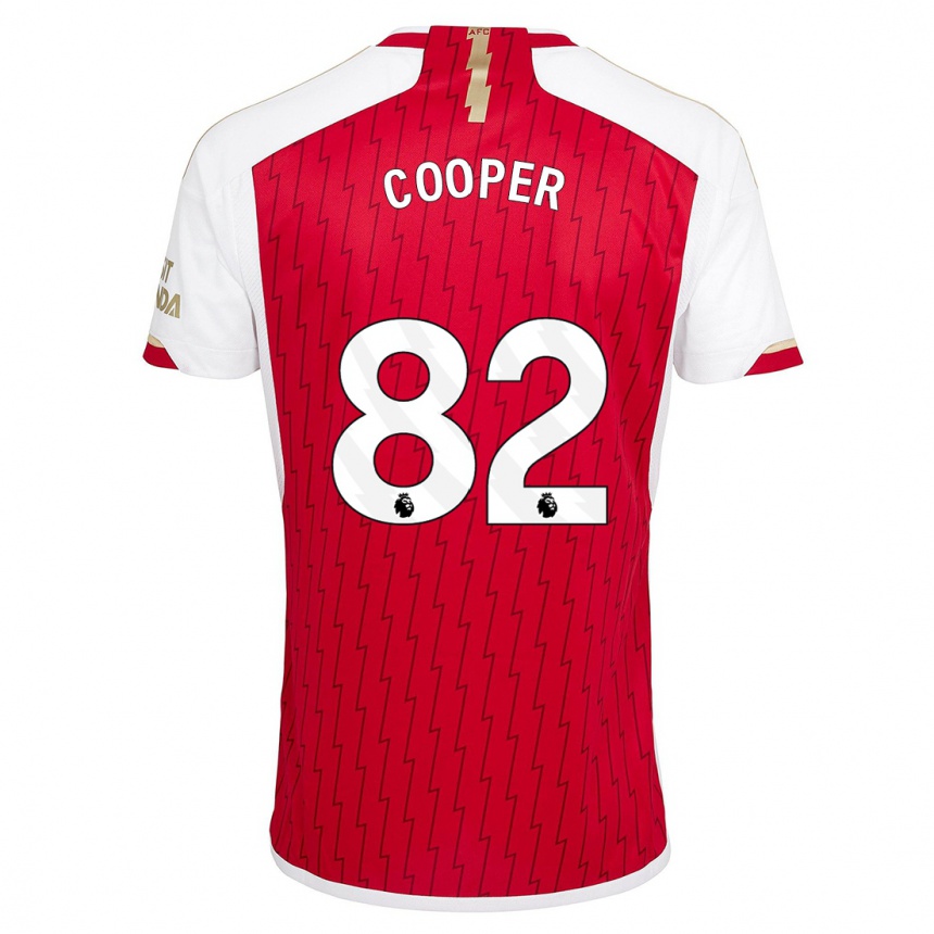 Niño Fútbol Camiseta Noah Cooper #82 Rojo 1ª Equipación 2023/24 Perú