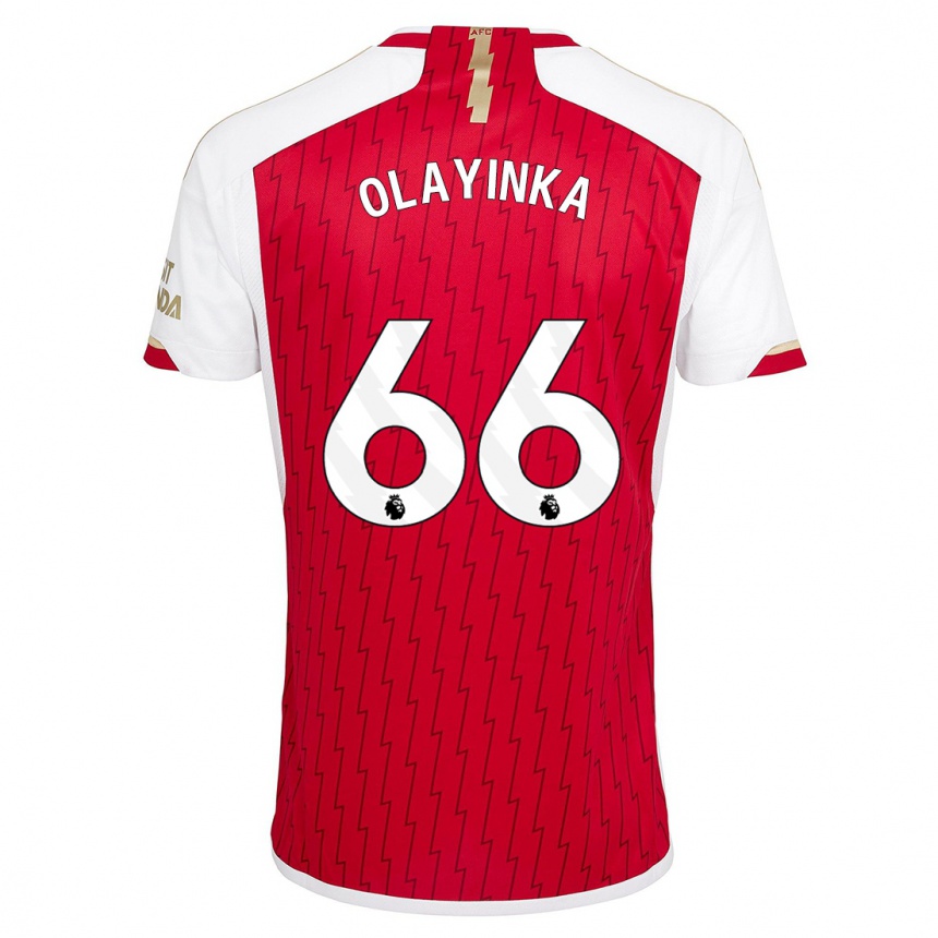 Niño Fútbol Camiseta James Olayinka #66 Rojo 1ª Equipación 2023/24 Perú