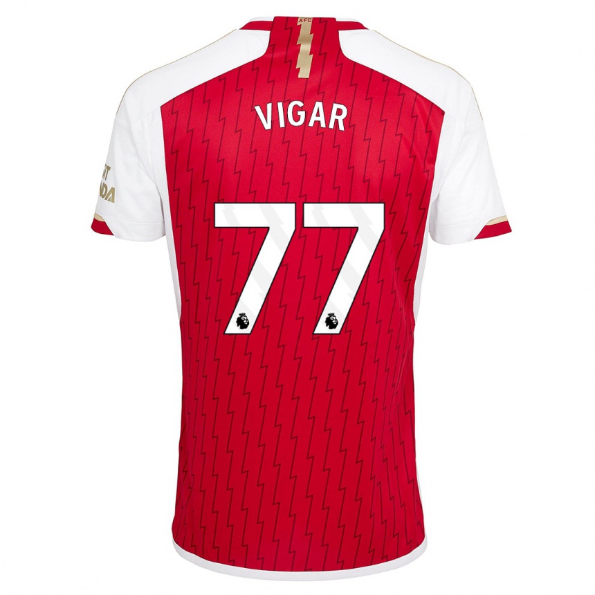 Niño Fútbol Camiseta Billy Vigar #77 Rojo 1ª Equipación 2023/24 Perú