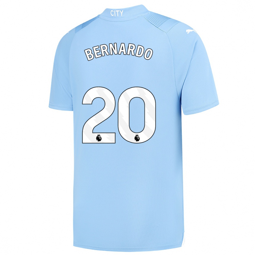 Niño Fútbol Camiseta Bernardo Silva #20 Azul Claro 1ª Equipación 2023/24 Perú