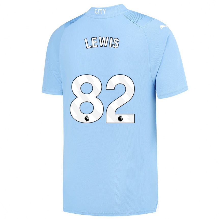 Niño Fútbol Camiseta Rico Lewis #82 Azul Claro 1ª Equipación 2023/24 Perú