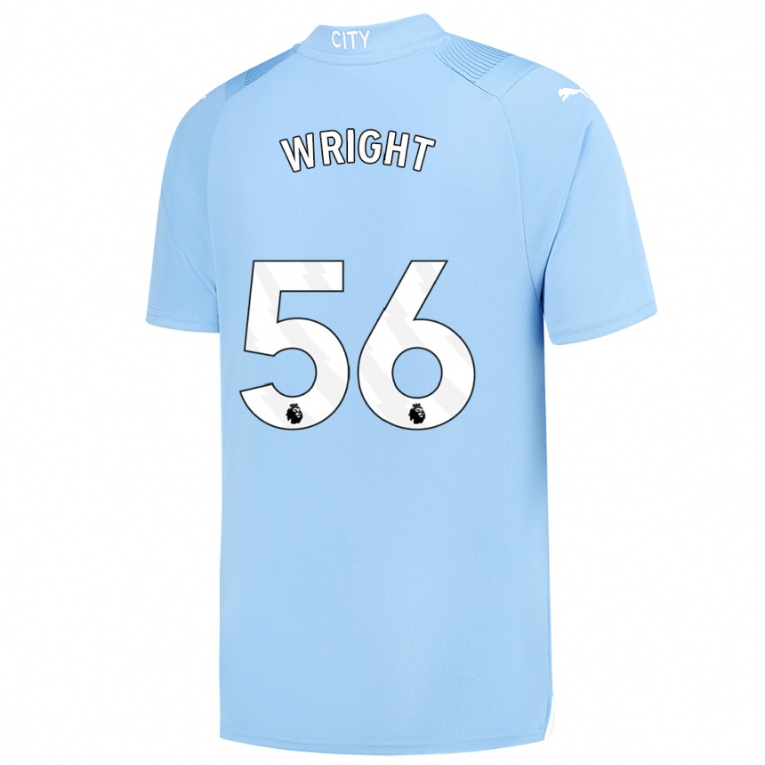 Niño Fútbol Camiseta Jacob Wright #56 Azul Claro 1ª Equipación 2023/24 Perú