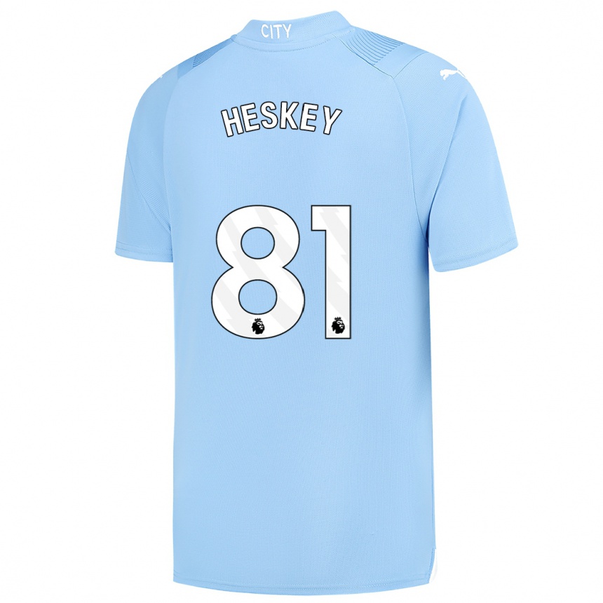 Niño Fútbol Camiseta Jaden Heskey #81 Azul Claro 1ª Equipación 2023/24 Perú