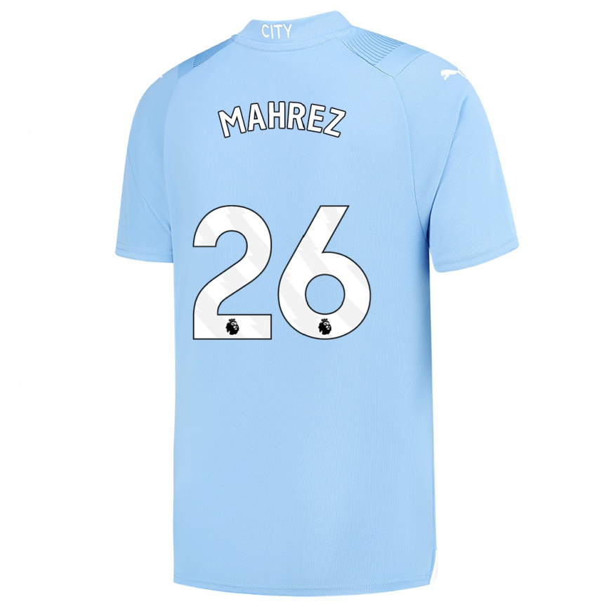 Niño Fútbol Camiseta Riyad Mahrez #26 Azul Claro 1ª Equipación 2023/24 Perú