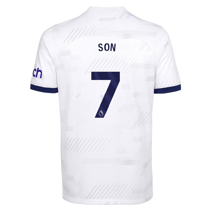 Niño Fútbol Camiseta Heung-Min Son #7 Blanco 1ª Equipación 2023/24 Perú