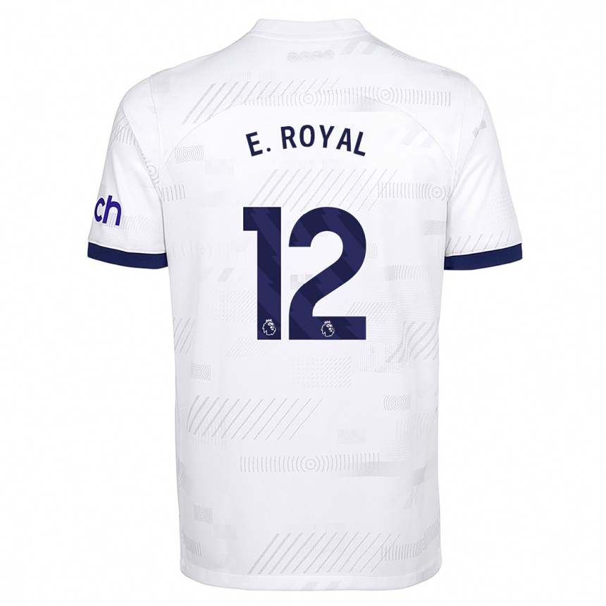 Niño Fútbol Camiseta Emerson Royal #12 Blanco 1ª Equipación 2023/24 Perú