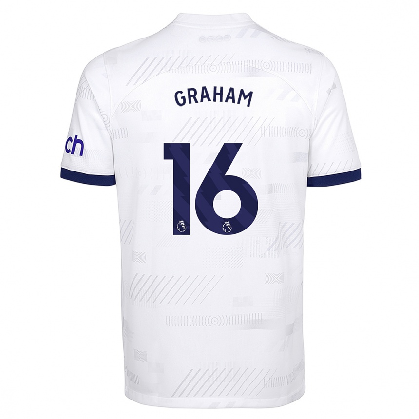 Niño Fútbol Camiseta Kit Graham #16 Blanco 1ª Equipación 2023/24 Perú