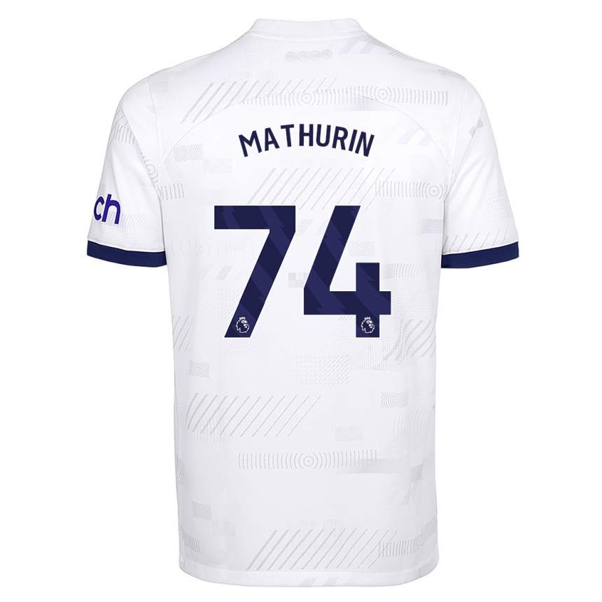 Niño Fútbol Camiseta Roshaun Mathurin #74 Blanco 1ª Equipación 2023/24 Perú