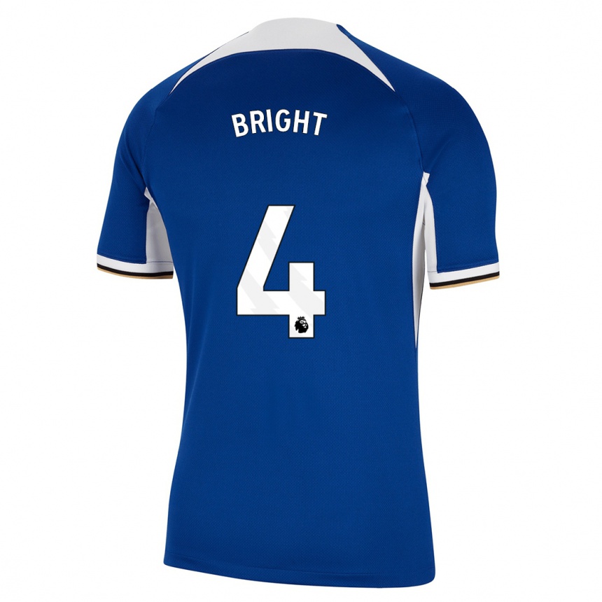 Niño Fútbol Camiseta Millie Bright #4 Azul 1ª Equipación 2023/24 Perú