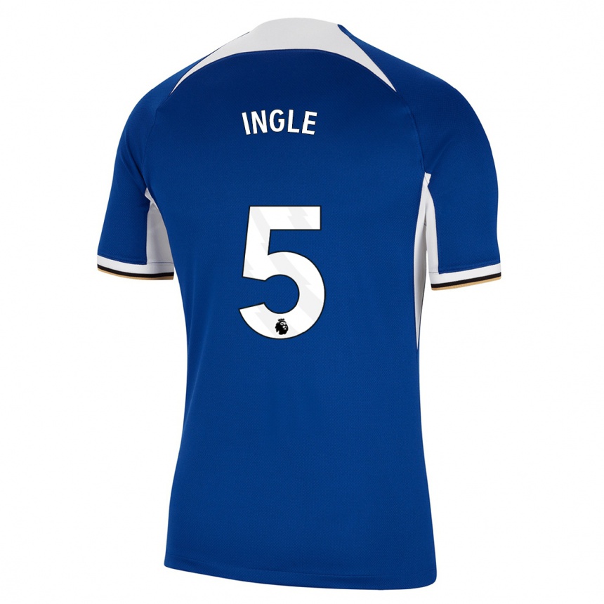 Niño Fútbol Camiseta Sophie Ingle #5 Azul 1ª Equipación 2023/24 Perú