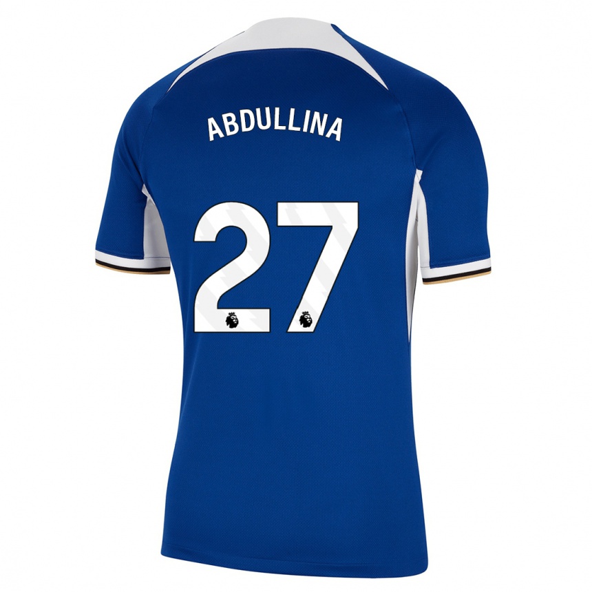 Niño Fútbol Camiseta Alsu Abdullina #27 Azul 1ª Equipación 2023/24 Perú