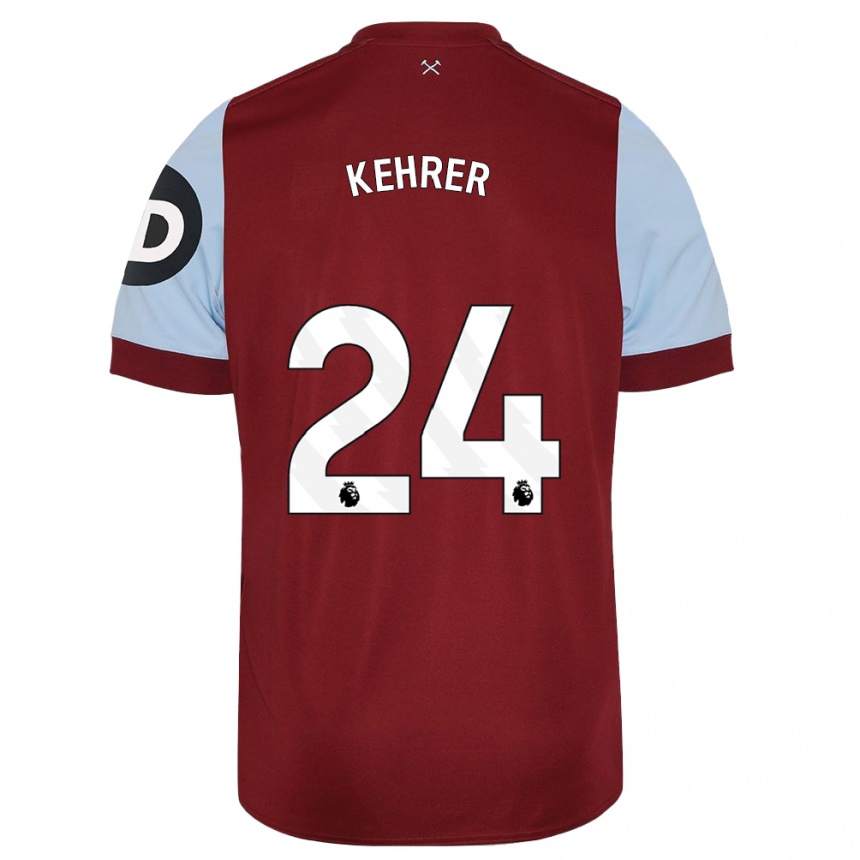 Niño Fútbol Camiseta Thilo Kehrer #24 Granate 1ª Equipación 2023/24 Perú