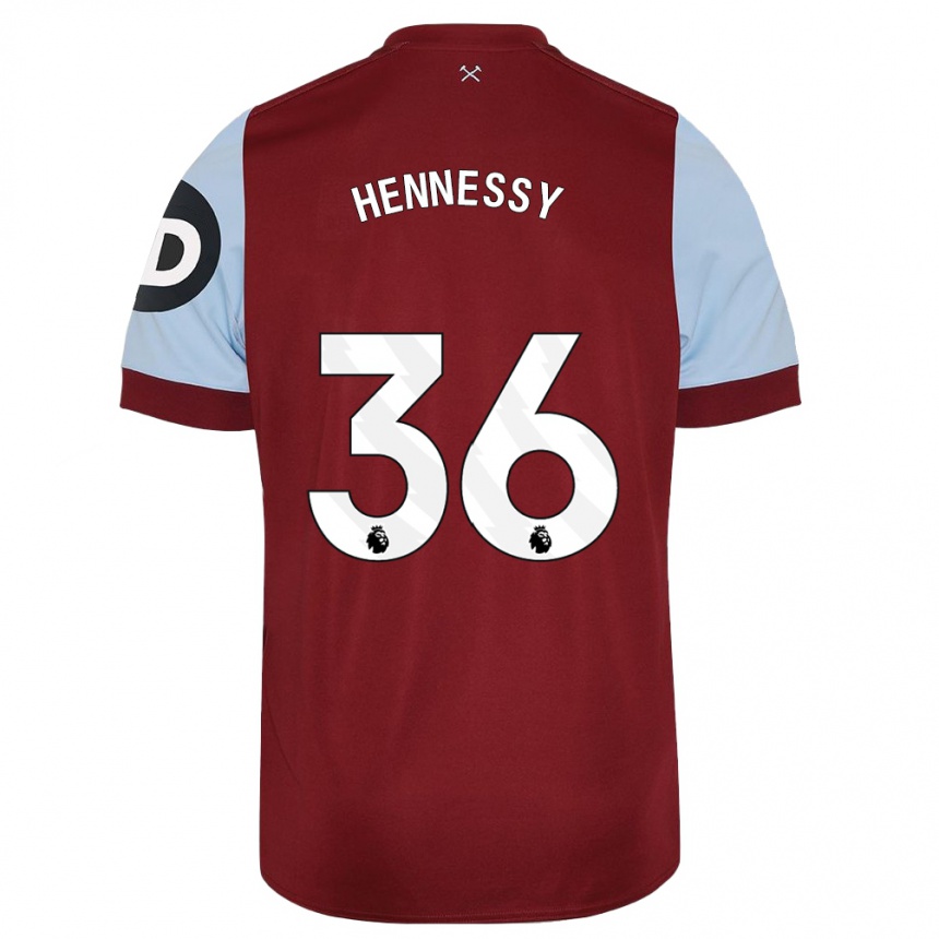 Niño Fútbol Camiseta Alexandra Hennessy #36 Granate 1ª Equipación 2023/24 Perú