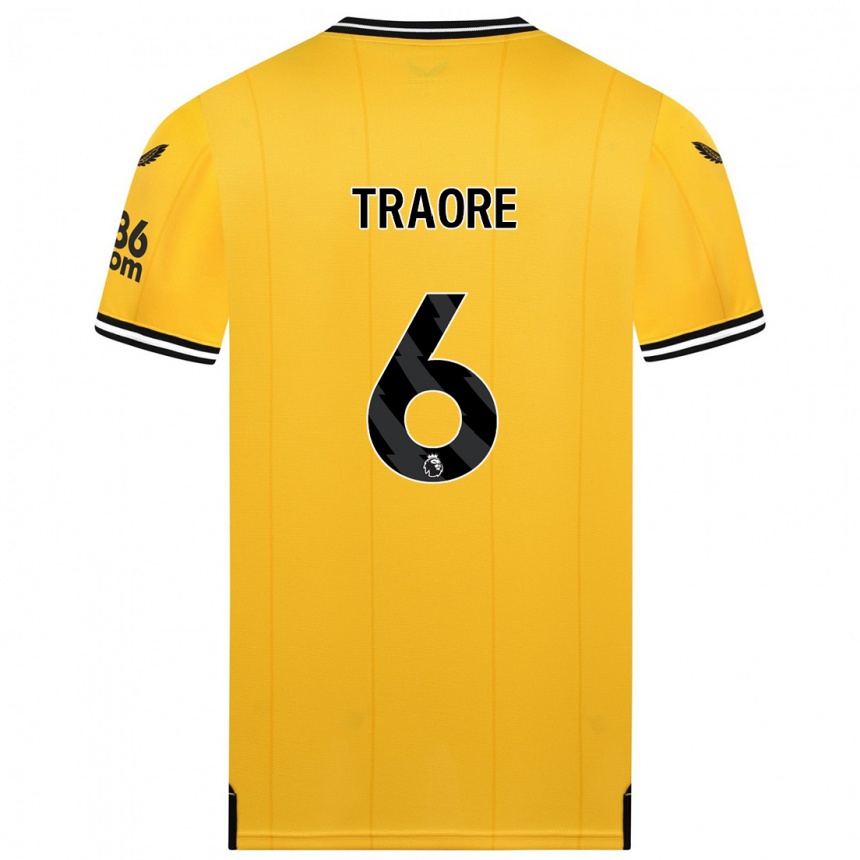 Niño Fútbol Camiseta Boubacar Traoré #6 Amarillo 1ª Equipación 2023/24 Perú