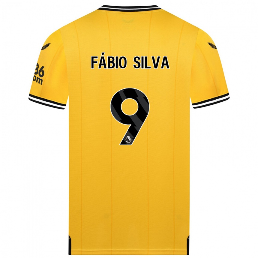 Niño Fútbol Camiseta Fábio Silva #9 Amarillo 1ª Equipación 2023/24 Perú