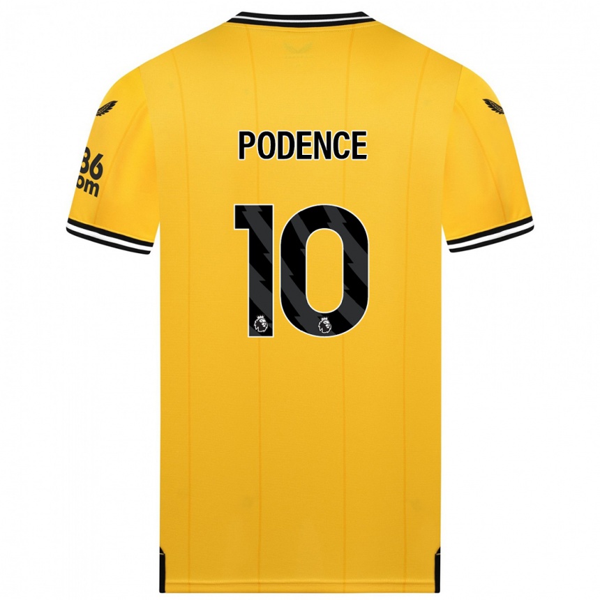 Niño Fútbol Camiseta Daniel Podence #10 Amarillo 1ª Equipación 2023/24 Perú