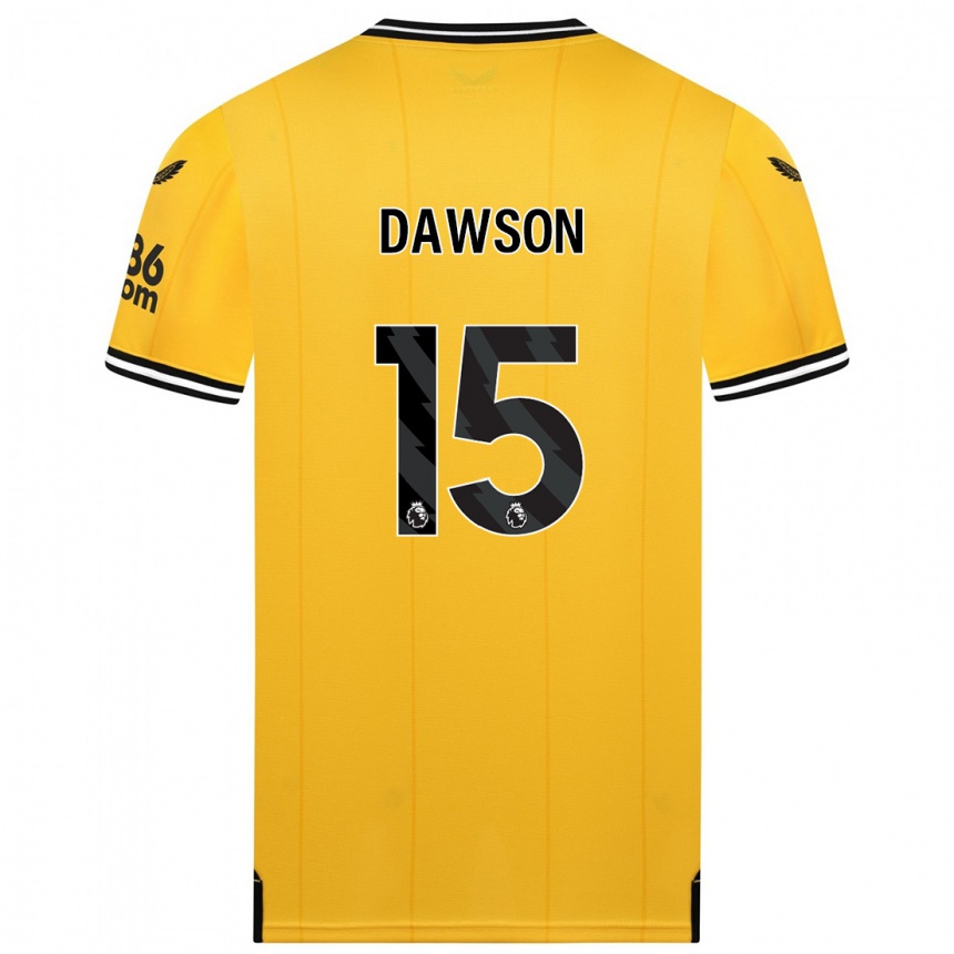 Niño Fútbol Camiseta Craig Dawson #15 Amarillo 1ª Equipación 2023/24 Perú