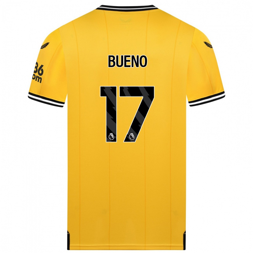 Niño Fútbol Camiseta Hugo Bueno #17 Amarillo 1ª Equipación 2023/24 Perú