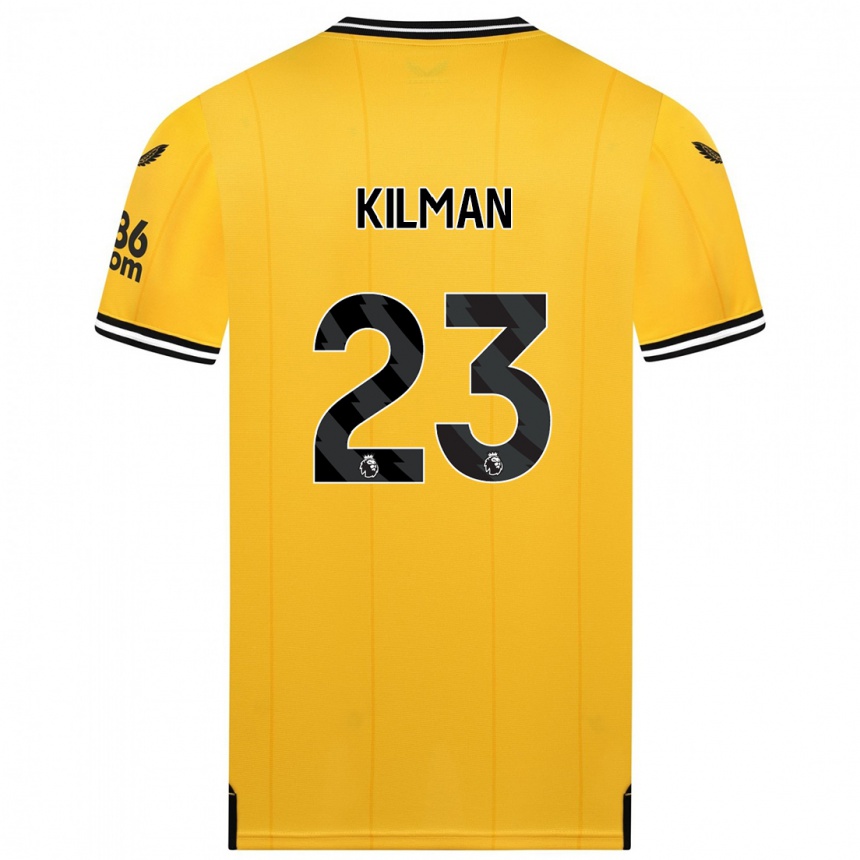 Niño Fútbol Camiseta Max Kilman #23 Amarillo 1ª Equipación 2023/24 Perú