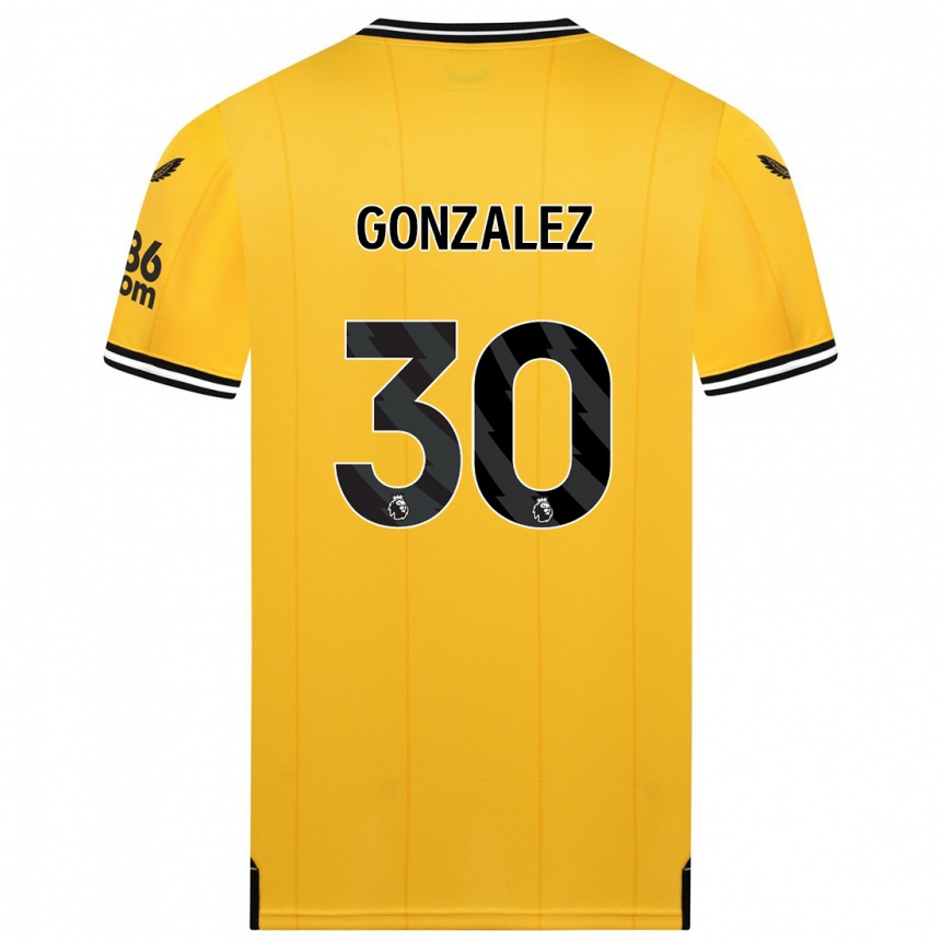 Niño Fútbol Camiseta Enso González #30 Amarillo 1ª Equipación 2023/24 Perú