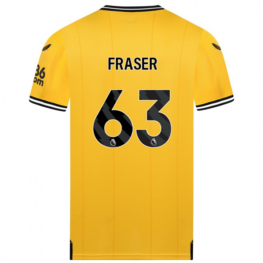 Niño Fútbol Camiseta Nathan Fraser #63 Amarillo 1ª Equipación 2023/24 Perú