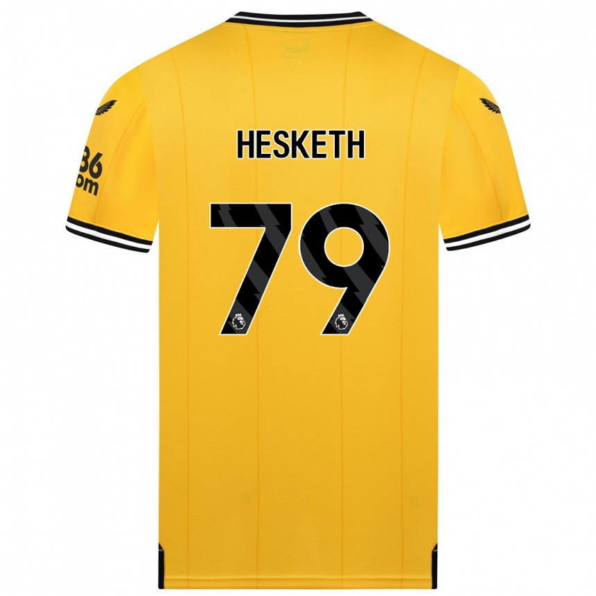 Niño Fútbol Camiseta Owen Hesketh #79 Amarillo 1ª Equipación 2023/24 Perú