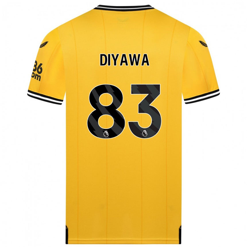 Niño Fútbol Camiseta Aaron Keto-Diyawa #83 Amarillo 1ª Equipación 2023/24 Perú